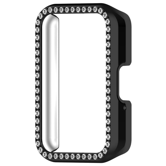 For Samsung Galaxy Fit 3 Diamond Half Pack Hollow PC Watch Protective Case(Black) - Watch Cases by buy2fix | Online Shopping UK | buy2fix