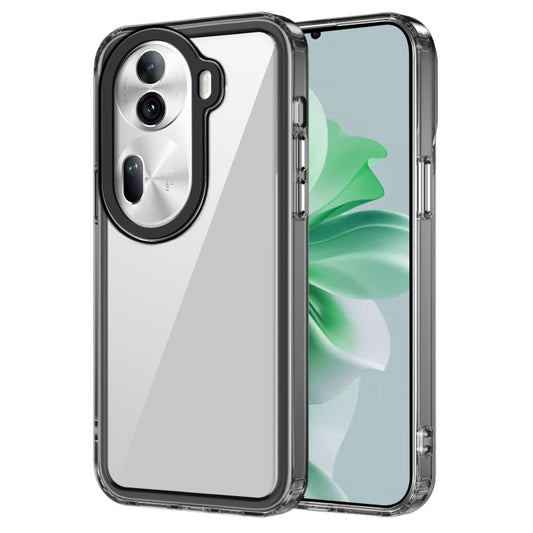 For OPPO Reno11 Global Transparent Acrylic + TPU Shockproof Phone Case(Transparent Black) - OPPO Cases by buy2fix | Online Shopping UK | buy2fix