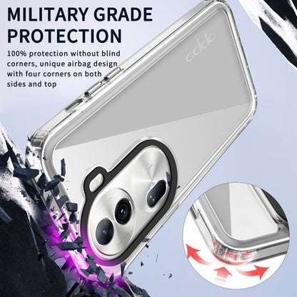 For OPPO Reno11 Global Transparent Acrylic + TPU Shockproof Phone Case(Transparent Black) - OPPO Cases by buy2fix | Online Shopping UK | buy2fix