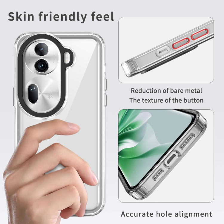 For OPPO Reno11 Global Transparent Acrylic + TPU Shockproof Phone Case(Transparent Black) - OPPO Cases by buy2fix | Online Shopping UK | buy2fix