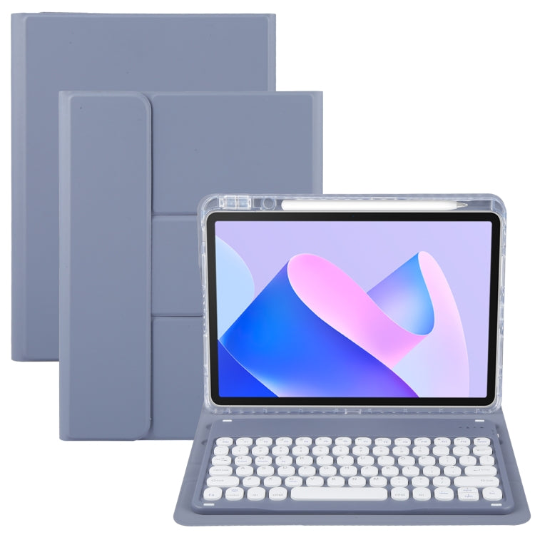 For Huawei MatePad 11 2023 / 2021 Round Button Bluetooth Keyboard Rotatable Holder Leather Case(Lavender Purple) by buy2fix