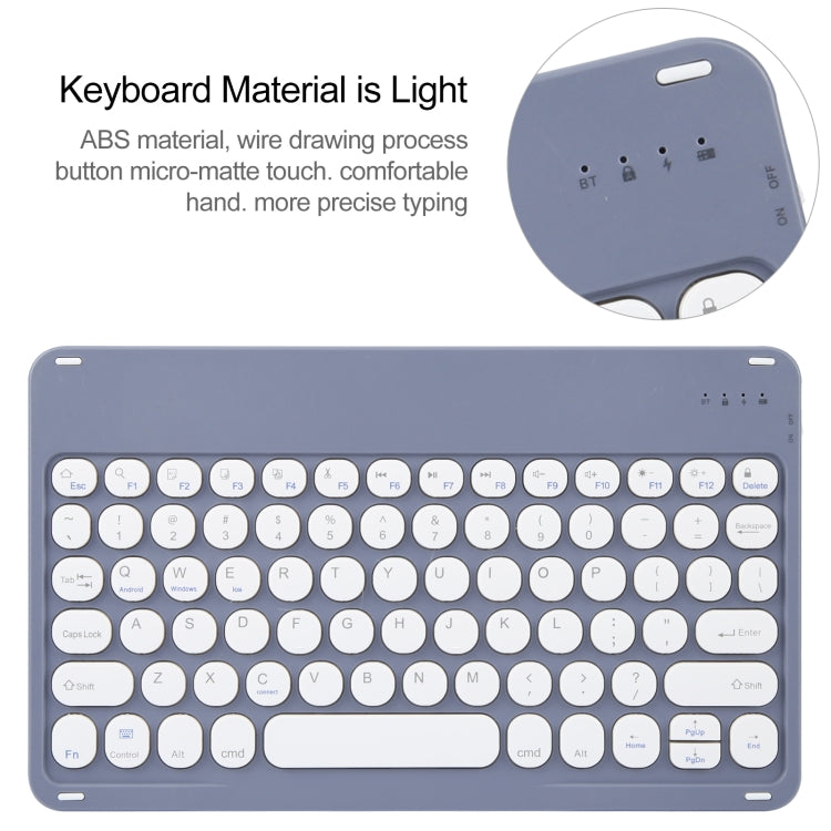 For Huawei MatePad 11 2023 / 2021 Round Button Bluetooth Keyboard Rotatable Holder Leather Case(Lavender Purple) by buy2fix