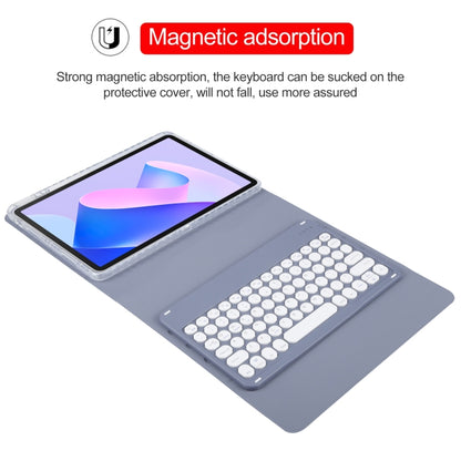 For Huawei MatePad 11 2023 / 2021 Round Button Bluetooth Keyboard Rotatable Holder Leather Case(Lavender Purple) by buy2fix