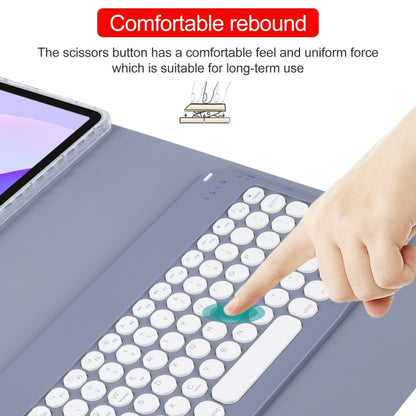 For Huawei MatePad 11 2023 / 2021 Round Button Bluetooth Keyboard Rotatable Holder Leather Case(Lavender Purple) by buy2fix