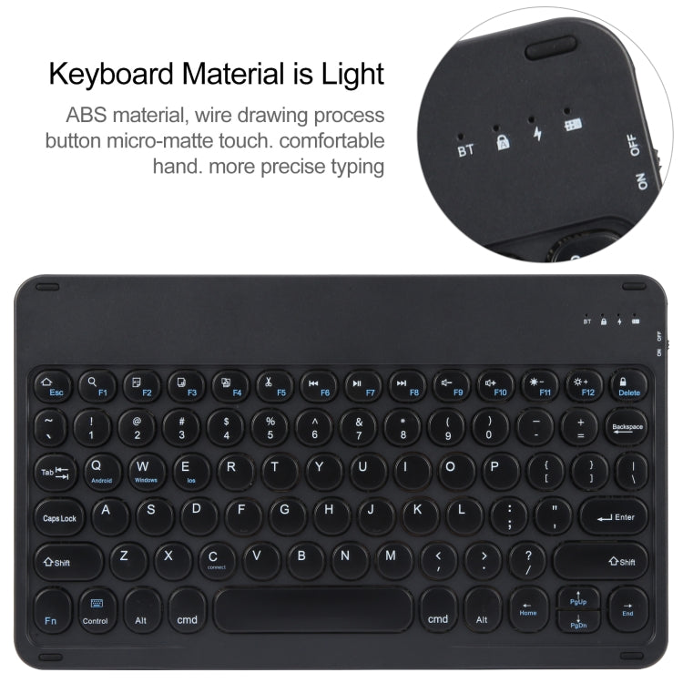 For Huawei MatePad 11 2023 / 2021 Round Button Bluetooth Keyboard Rotatable Holder Leather Case(Black) by buy2fix