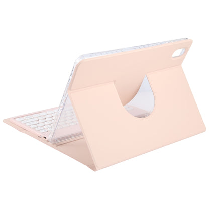 For Huawei MatePad Air 11.5 Round Button Bluetooth Keyboard Rotatable Holder Leather Case(Rose Gold) by buy2fix