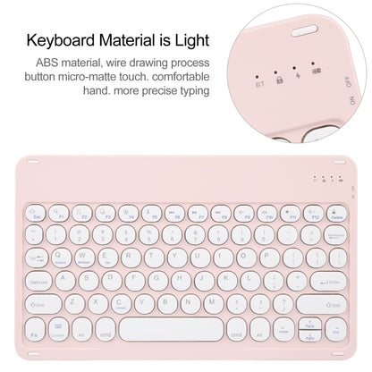 For Huawei MatePad Air 11.5 Round Button Bluetooth Keyboard Rotatable Holder Leather Case(Rose Gold) by buy2fix