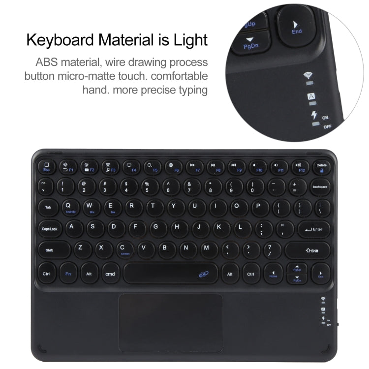 For Huawei MatePad Pro 11 2024 / 2022 Round Button Bluetooth Keyboard Rotatable Holder Leather Case with Touchpad(Black) by buy2fix