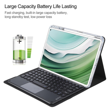 For Huawei MatePad Pro 11 2024 / 2022 Round Button Bluetooth Keyboard Rotatable Holder Leather Case with Touchpad(Black) by buy2fix