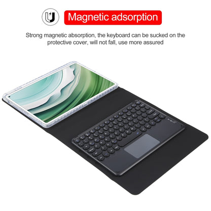 For Huawei MatePad Pro 11 2024 / 2022 Round Button Bluetooth Keyboard Rotatable Holder Leather Case with Touchpad(Black) by buy2fix
