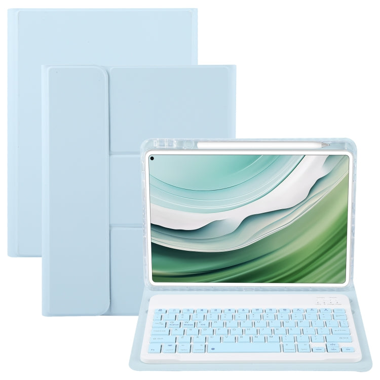 For Huawei MatePad Pro 11 2024 / 2022 Square Button Bluetooth Keyboard Rotatable Holder Leather Case(Sky Blue) by buy2fix