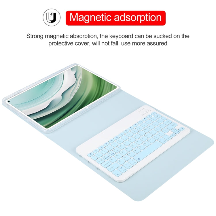For Huawei MatePad Pro 11 2024 / 2022 Square Button Bluetooth Keyboard Rotatable Holder Leather Case(Sky Blue) by buy2fix