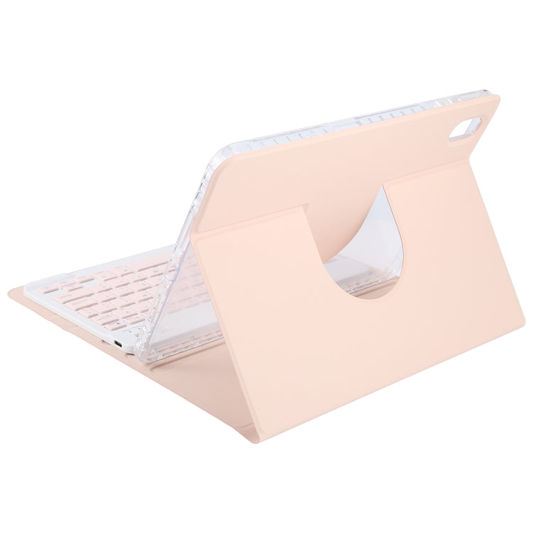 For Huawei MatePad 11 2023 / 2021 Square Button Bluetooth Keyboard Rotatable Holder Leather Case(Rose Gold) by buy2fix