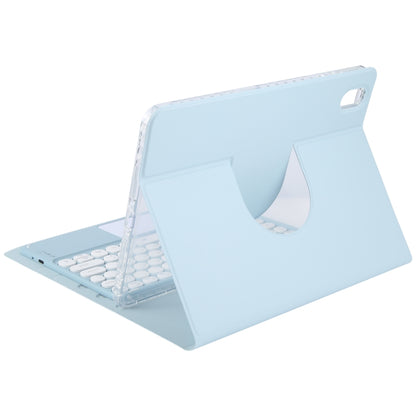 For Xiaomi Pad 6 Round Button Bluetooth Keyboard Rotatable Holder Leather Case with Touchpad(Sky Blue) - Xiaomi Keyboard by buy2fix | Online Shopping UK | buy2fix