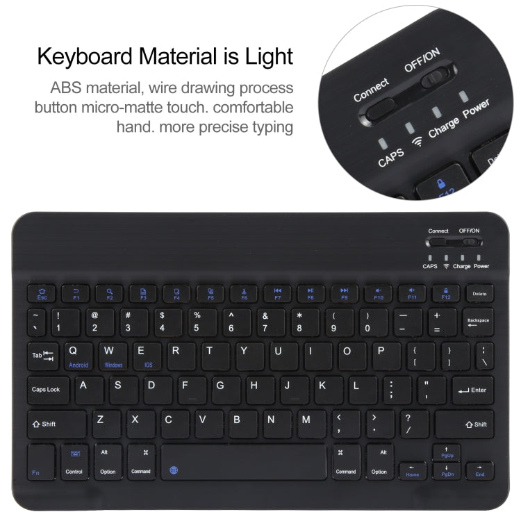 For Xiaomi Pad 6 Square Button Bluetooth Keyboard Rotatable Holder Leather Case(Black) - Xiaomi Keyboard by buy2fix | Online Shopping UK | buy2fix