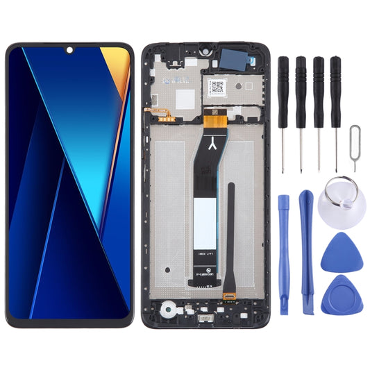 For Xiaomi Poco C65 Original IPS Material LCD Screen Digitizer Full Assembly with Frame by buy2fix