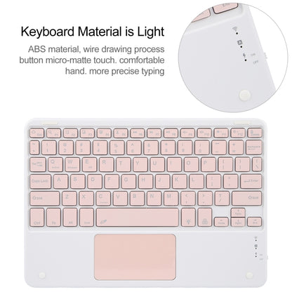 For Xiaomi Pad 6 Square Button Bluetooth Keyboard Rotatable Holder Leather Case with Touchpad(Rose Gold) by buy2fix