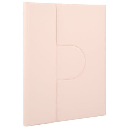 For Xiaomi Pad 6 Square Button Backlight Bluetooth Keyboard Rotatable Holder Leather Case(Rose Gold) - Xiaomi Keyboard by buy2fix | Online Shopping UK | buy2fix
