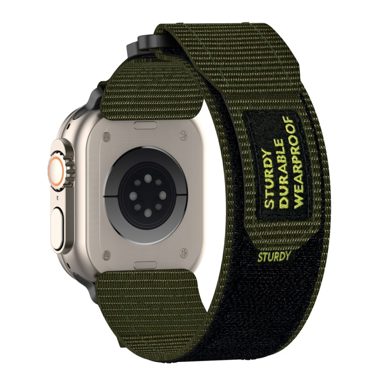 For Apple Watch Ultra 2 49mm Nylon Hook And Loop Fastener Watch Band(Army Green) by buy2fix