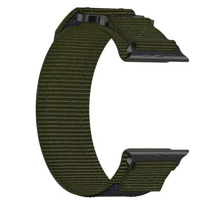 For Apple Watch Ultra 2 49mm Nylon Hook And Loop Fastener Watch Band(Army Green) by buy2fix