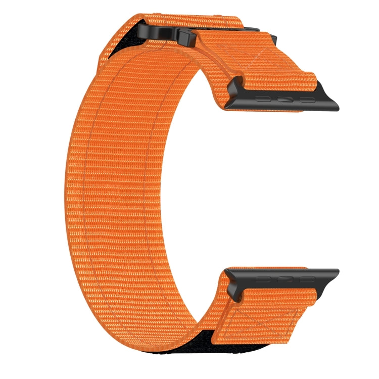 For Apple Watch Ultra 49mm Nylon Hook And Loop Fastener Watch Band(Orange) by buy2fix
