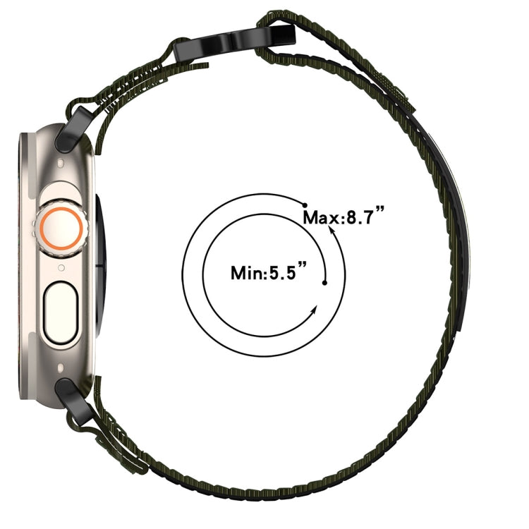 For Apple Watch Ultra 2 49mm Nylon Hook And Loop Fastener Watch Band(Black) by buy2fix