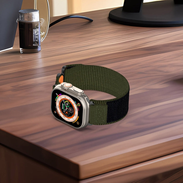 For Apple Watch Ultra 2 49mm Nylon Hook And Loop Fastener Watch Band(Orange) by buy2fix