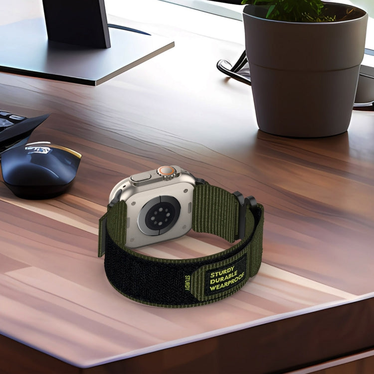 For Apple Watch Ultra 2 49mm Nylon Hook And Loop Fastener Watch Band(Orange) by buy2fix