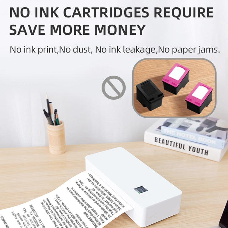 A4LE Portable Bluetooth HD Thermal Printer for Home Office Study(US Plug) by buy2fix