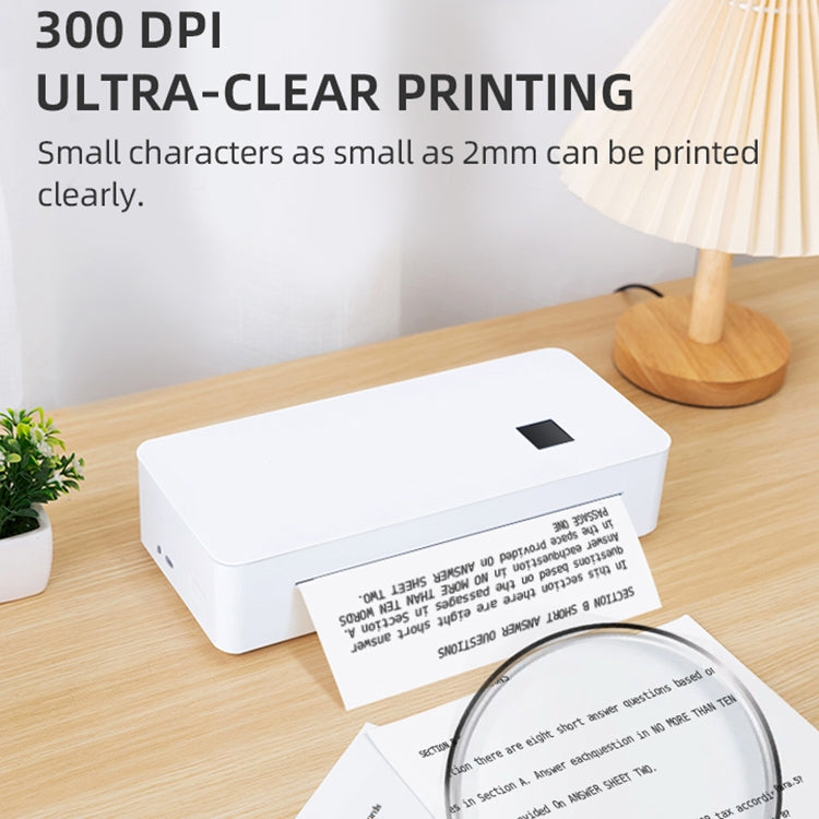 A4LE Portable Bluetooth HD Thermal Printer for Home Office Study(US Plug) by buy2fix