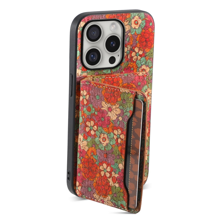 For iPhone 16 Pro Max Card Slot Holder Phone Case(Summer Red) by buy2fix