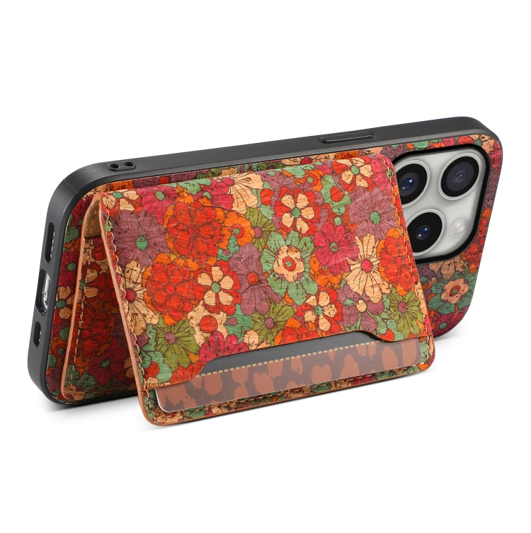 For iPhone 16 Pro Max Card Slot Holder Phone Case(Summer Red) by buy2fix