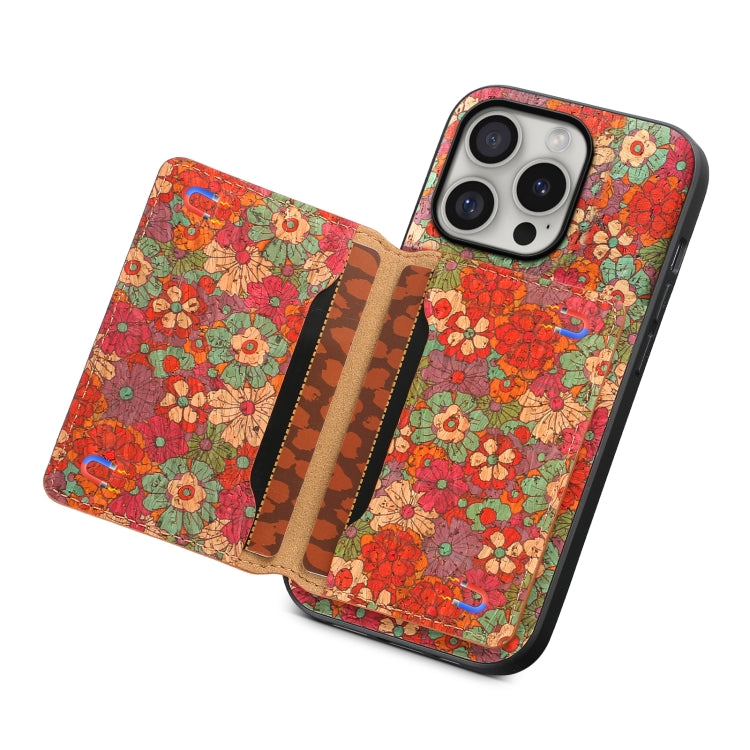 For iPhone 16 Pro Max Card Slot Holder Phone Case(Summer Red) by buy2fix