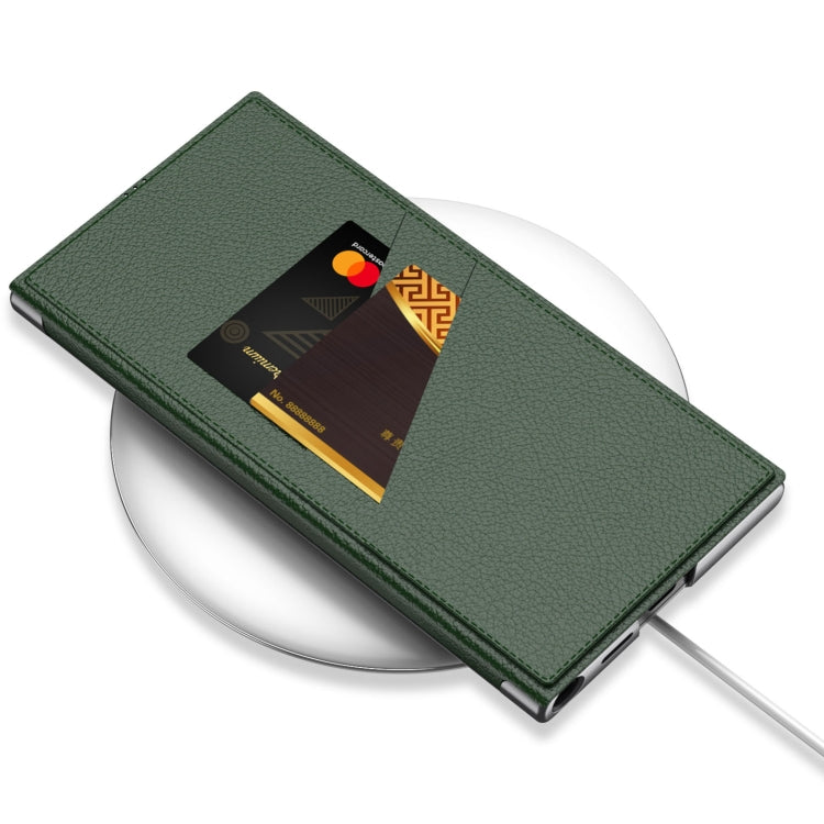 For Samsung Galaxy S23 Ultra 5G GKK Armor Flip Leather Phone Case, Without Pen(Night Green) - Galaxy S23 Ultra 5G Cases by GKK | Online Shopping UK | buy2fix