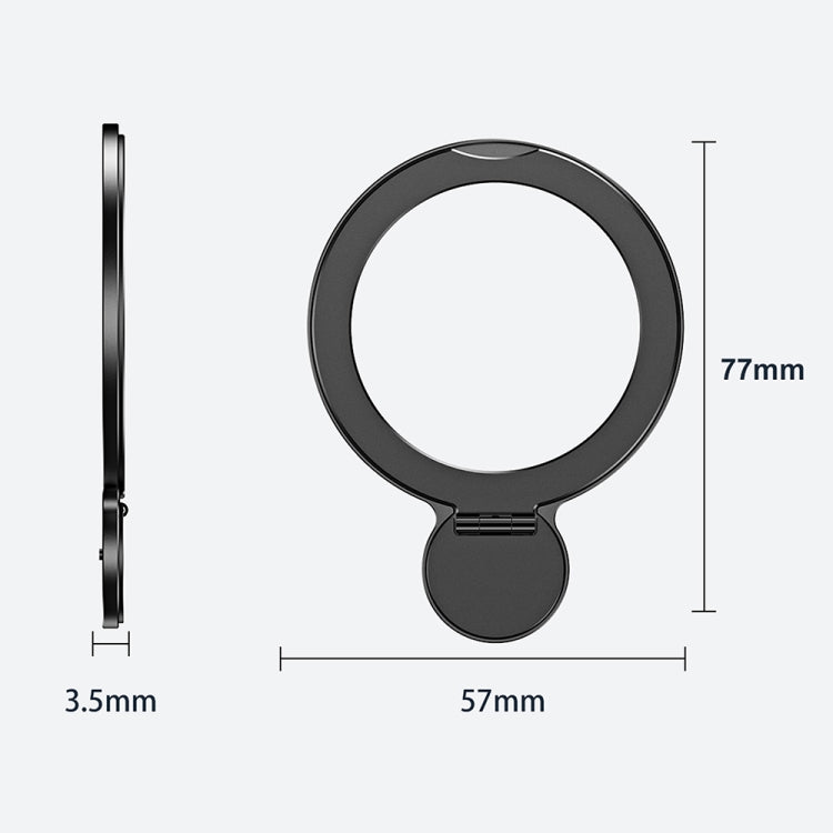 R-JUST SJ35 Ultra-thin Alloy Magnetic Adhesive Phone Holder(Silver) - Hand-Sticking Bracket by R-JUST | Online Shopping UK | buy2fix