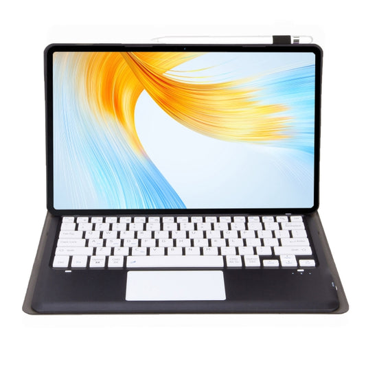 For vivo Pad 3 Pro / 5 Pro Bluetooth Keyboard TPU Leather Tablet Case with Holder & Touchpad(Black White) - Others Keyboard by buy2fix | Online Shopping UK | buy2fix
