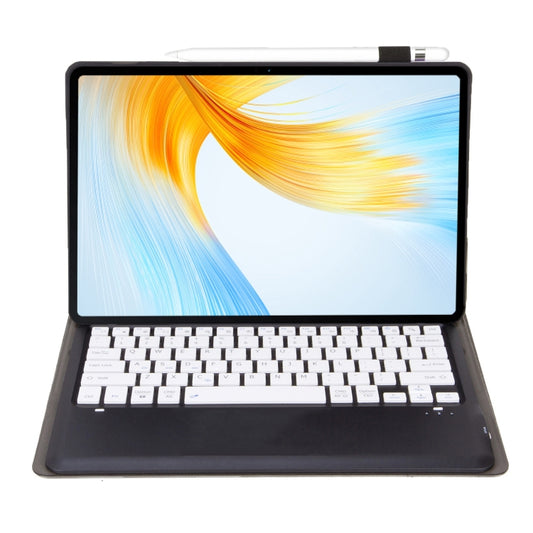 For vivo Pad 3 Pro / 5 Pro  Bluetooth Keyboard TPU Leather Tablet Case with Holder(Black White) - Others Keyboard by buy2fix | Online Shopping UK | buy2fix