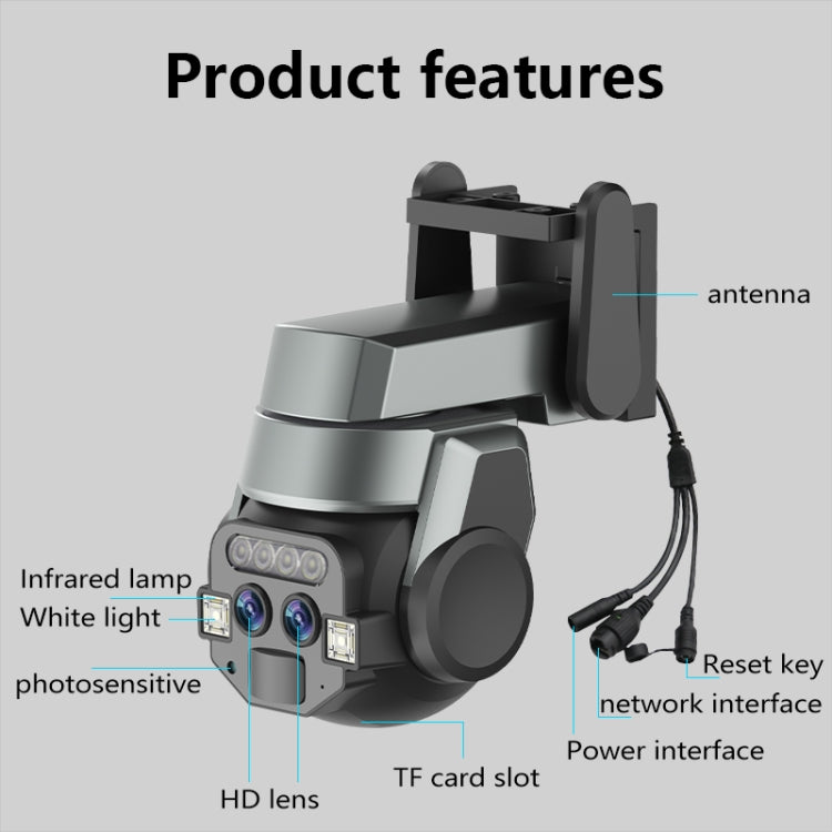 Q820 6MP 10X Binocular Zoom Dual Light Source Outdoor IP67 Waterproof WiFi Camera(AU Plug) by buy2fix