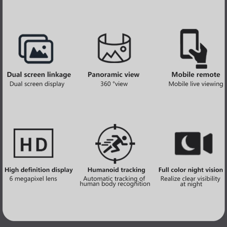 Q820 6MP 10X Binocular Zoom Dual Light Source Outdoor IP67 Waterproof WiFi Camera(US Plug) by buy2fix