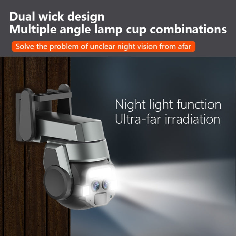 Q820 6MP 10X Binocular Zoom Dual Light Source Outdoor IP67 Waterproof WiFi Camera(US Plug) by buy2fix