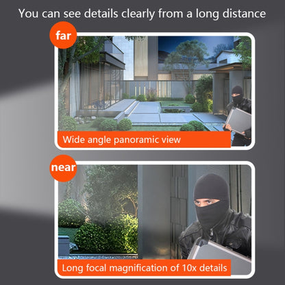 Q820 6MP 10X Binocular Zoom Dual Light Source Outdoor IP67 Waterproof WiFi Camera(EU Plug) by buy2fix