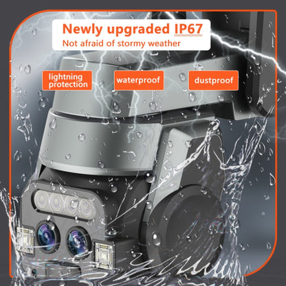 Q820 6MP 10X Binocular Zoom Dual Light Source Outdoor IP67 Waterproof WiFi Camera(US Plug) by buy2fix