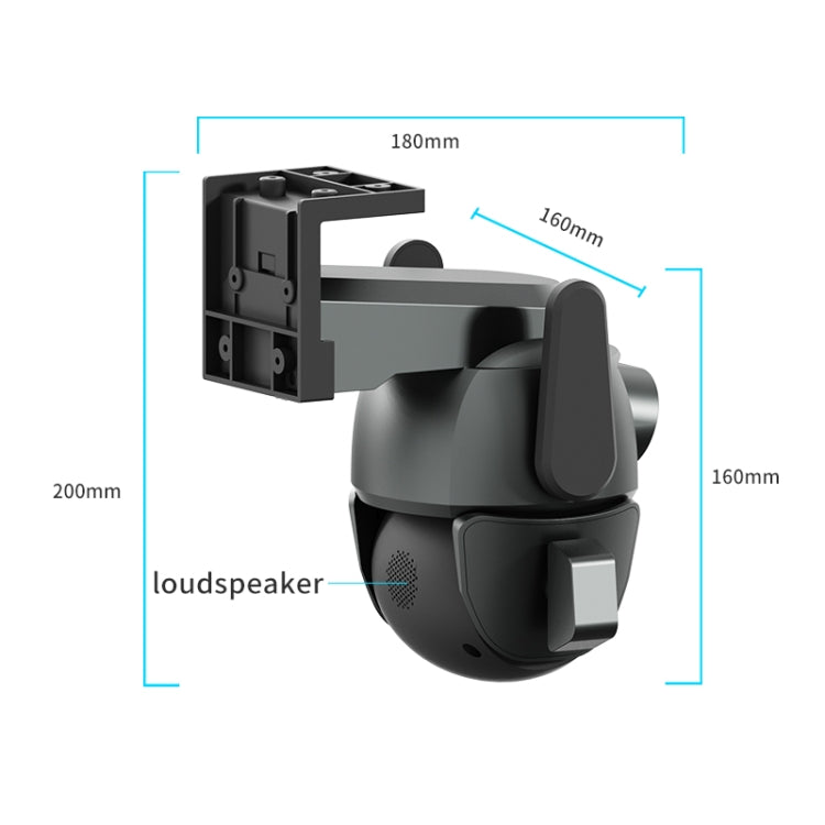 Q821 4MP Binocular Zoom Dual Light Source Outdoor IP67 Waterproof WiFi Camera(UK Plug) by buy2fix