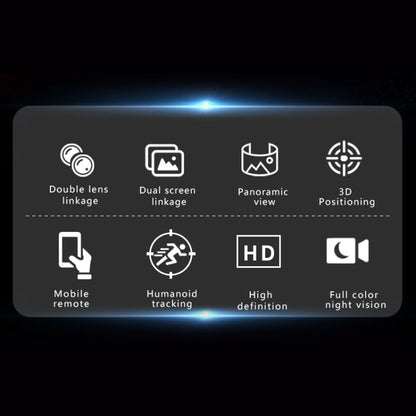 Q821 4MP Binocular Zoom Dual Light Source Outdoor IP67 Waterproof WiFi Camera(US Plug) by buy2fix