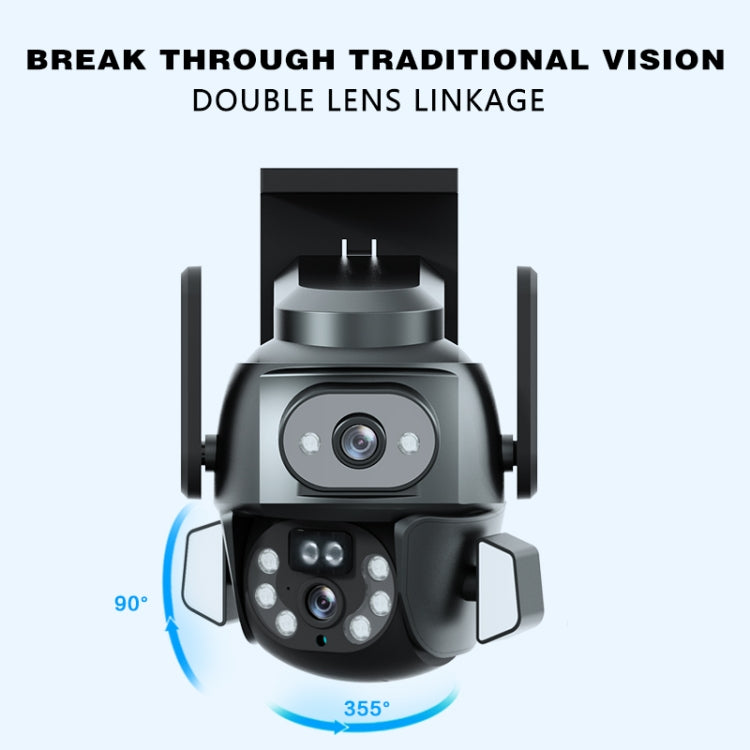 Q821 4MP Binocular Zoom Dual Light Source Outdoor IP67 Waterproof WiFi Camera(US Plug) by buy2fix