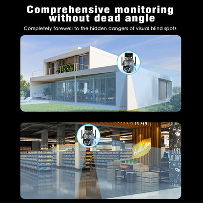 Q821 4MP Binocular Zoom Dual Light Source Outdoor IP67 Waterproof WiFi Camera(US Plug) by buy2fix