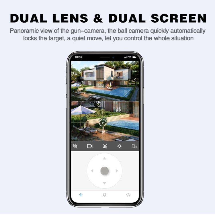 Q821 4MP Binocular Zoom Dual Light Source Outdoor IP67 Waterproof WiFi Camera(US Plug) by buy2fix