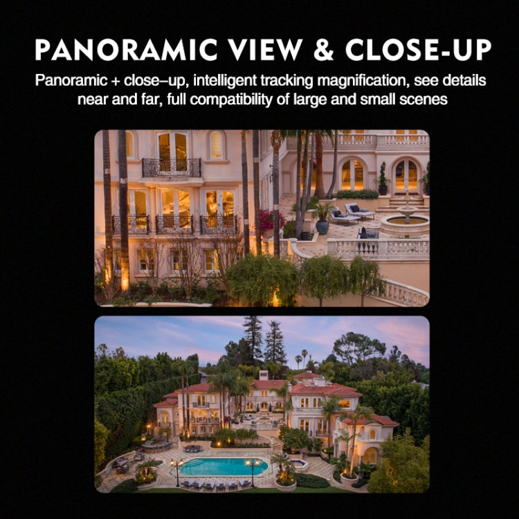 Q821 4MP Binocular Zoom Dual Light Source Outdoor IP67 Waterproof WiFi Camera(US Plug) by buy2fix