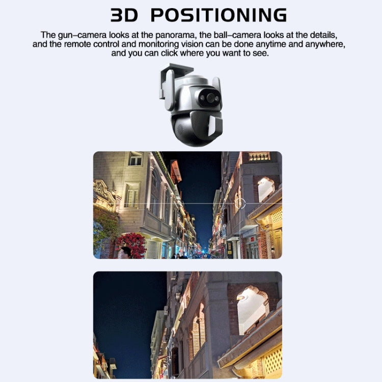 Q821 4MP Binocular Zoom Dual Light Source Outdoor IP67 Waterproof WiFi Camera(US Plug) by buy2fix