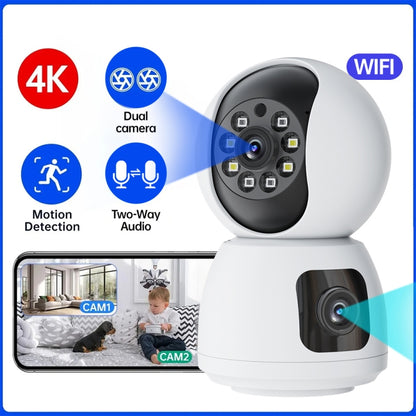 Y6203 4MP Zoom HD Indoor Waterproof Smart WiFi Camera, Specification:UK Plug(White) by buy2fix